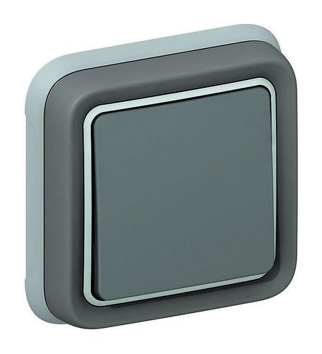 Переключатель 1-клавишный Legrand PLEXO 55, скрытый монтаж, серый