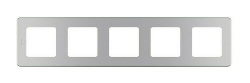 Рамка 5 постов Legrand INSPIRIA, алюминий, 673972
